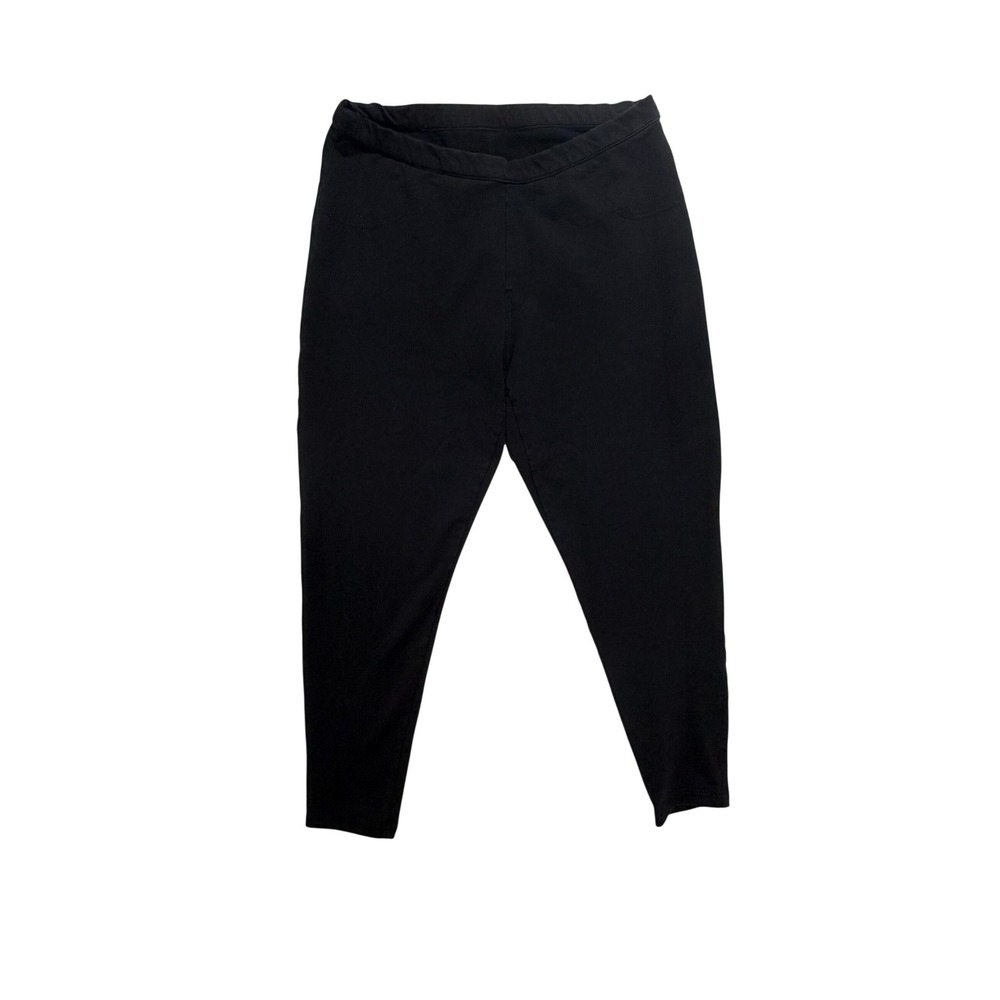 Black Pull On Skinny Stretch Pants Women's Size Estimated Large